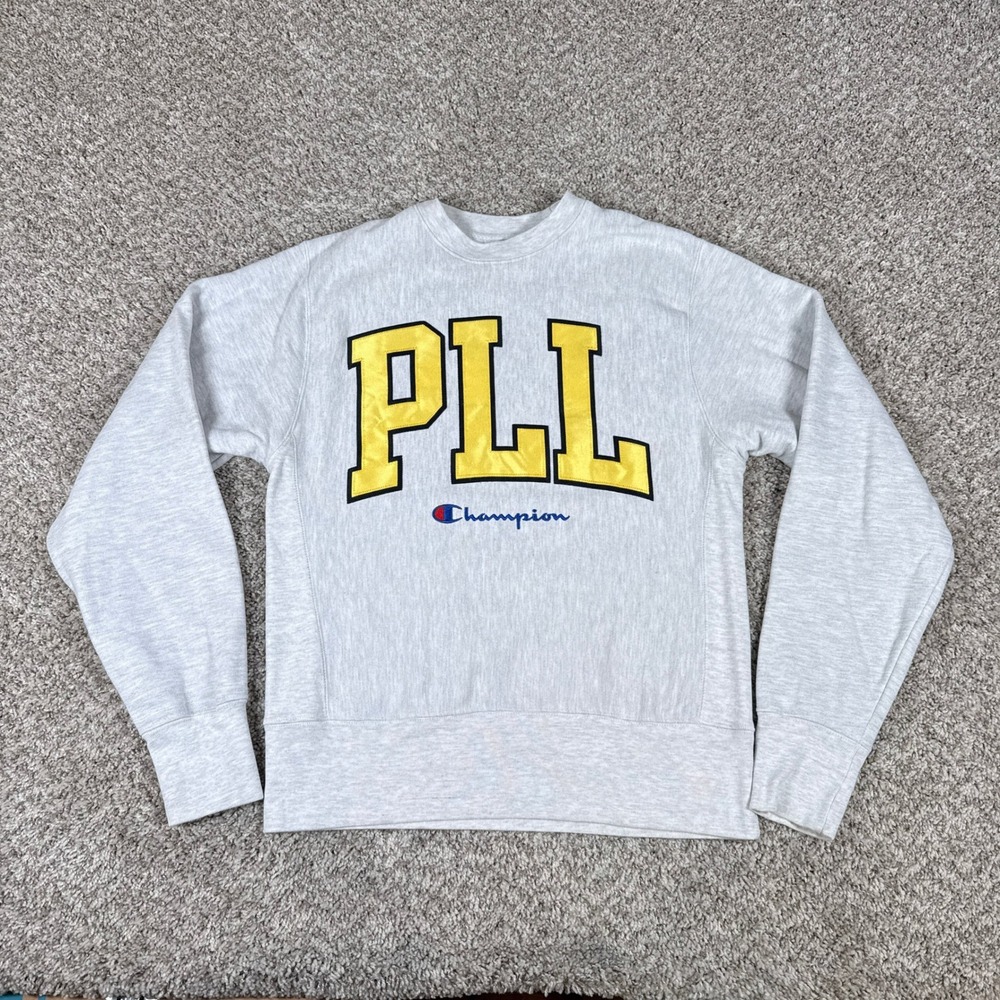Champion Sweatshirt Mens Small Gray Reverse Weave PLL Cotton Sporty Streetwear